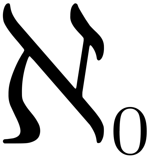 The aleph-null symbol: Hebrew letter aleph with a subscript zero
