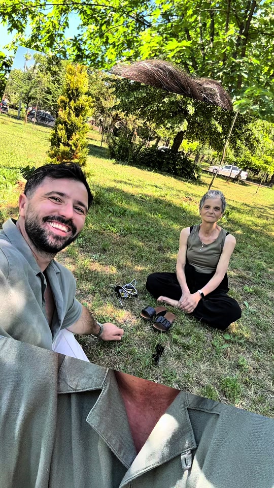Eduard with his mother outdoors, as shown in the original video thumbnail.